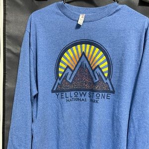 Yellowstone long sleeve tshirt sunset mountains